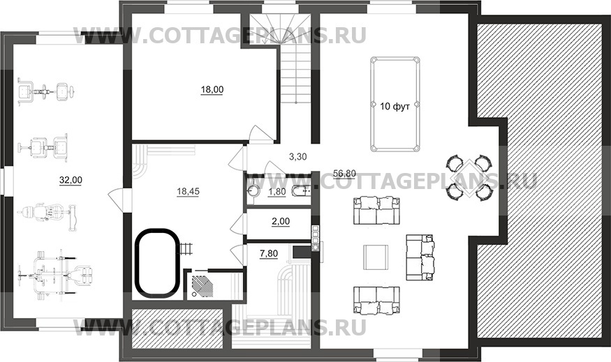 Поэтажные планы проект дома 71-95 общ. площадь 382,95 м2