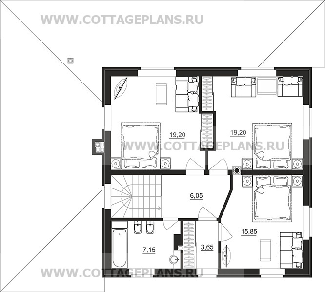 Поэтажные планы проект дома 102-29 общ. площадь 154,80 м2
