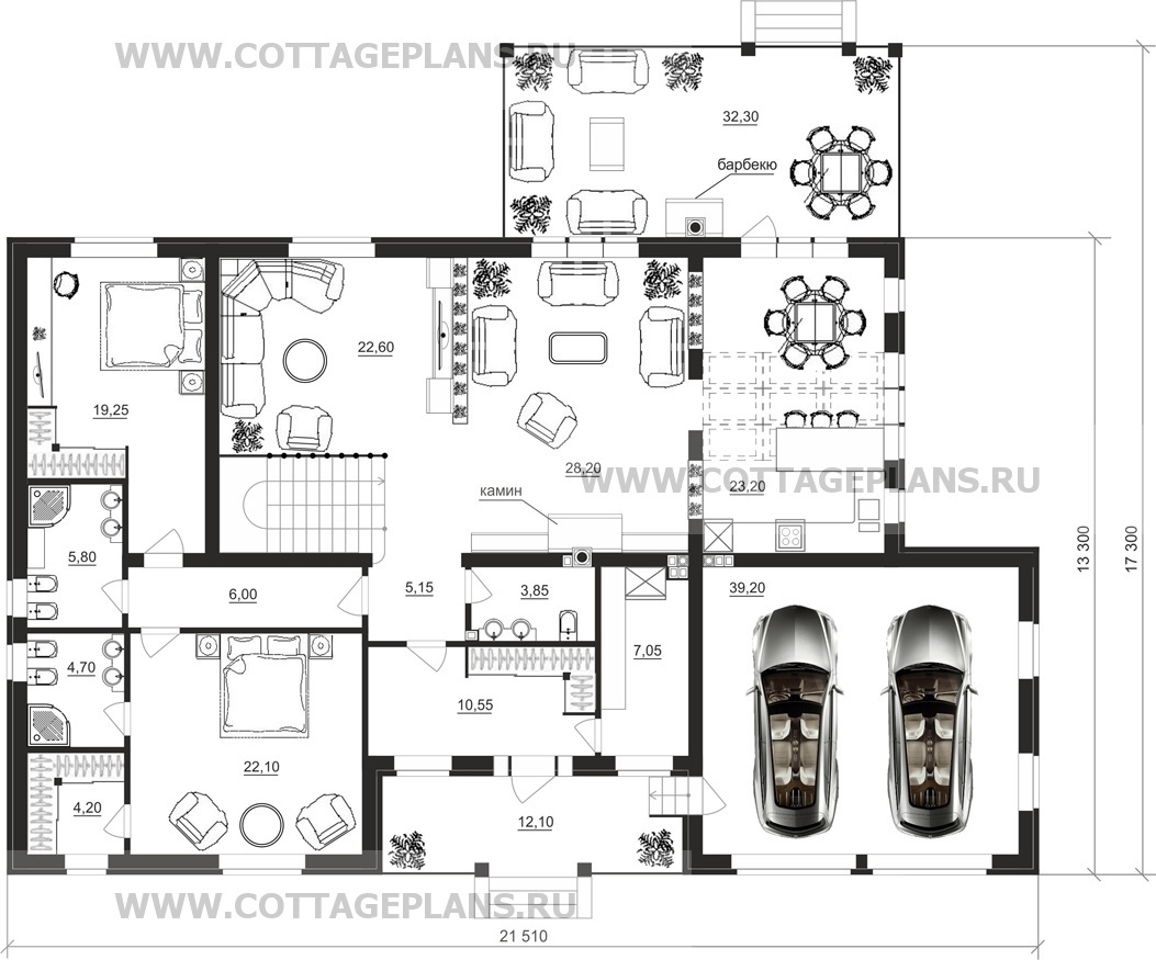 Поэтажные планы проект дома 14-62 общ. площадь 467,95 м2