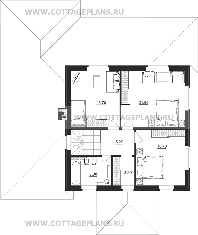 Поэтажные планы проект дома 21-37 общ. площадь 346,00 м2