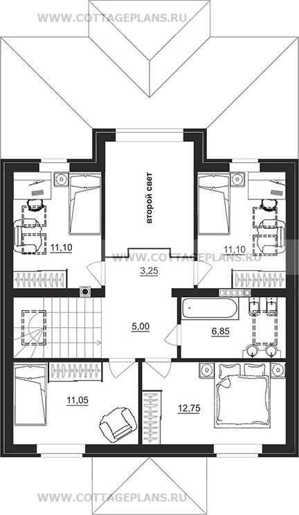 Поэтажные планы проект дома 78-97 общ. площадь 201,35 м2