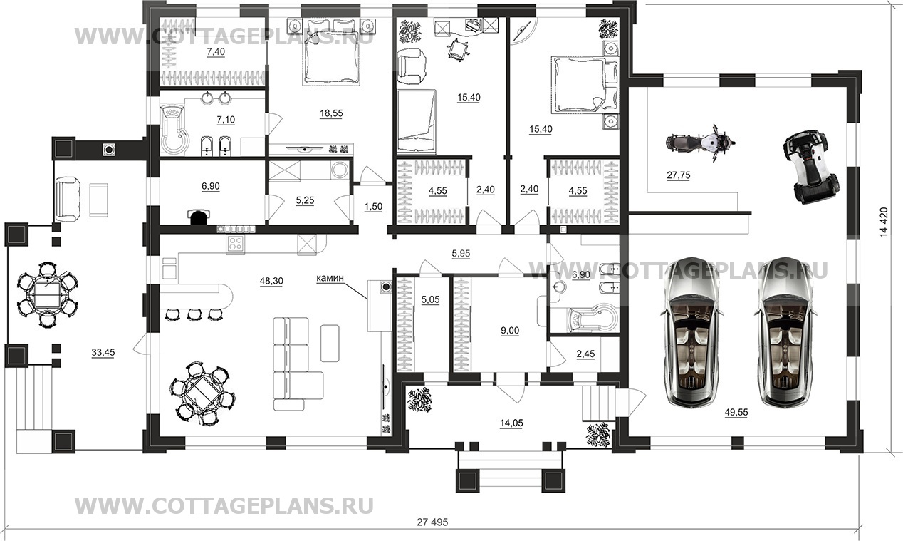 Поэтажные планы проект дома 90-94 общ. площадь 246,30 м2
