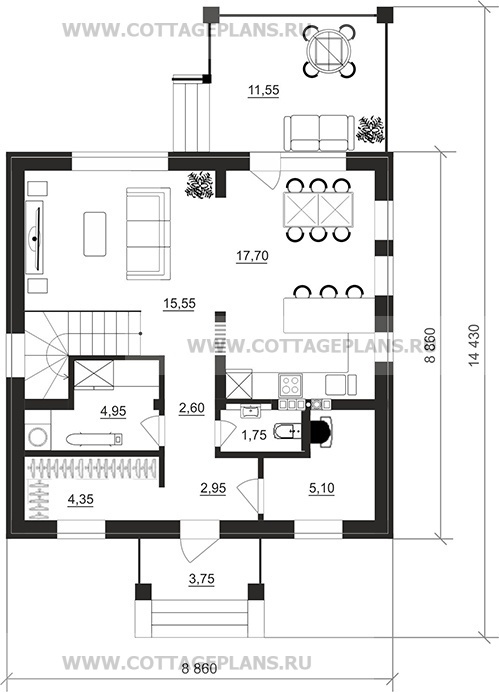 Поэтажные планы проект дома 108-15 общ. площадь 108,55 м2