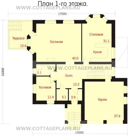 Поэтажные планы проект дома 47-45 общ. площадь 528,25 м2