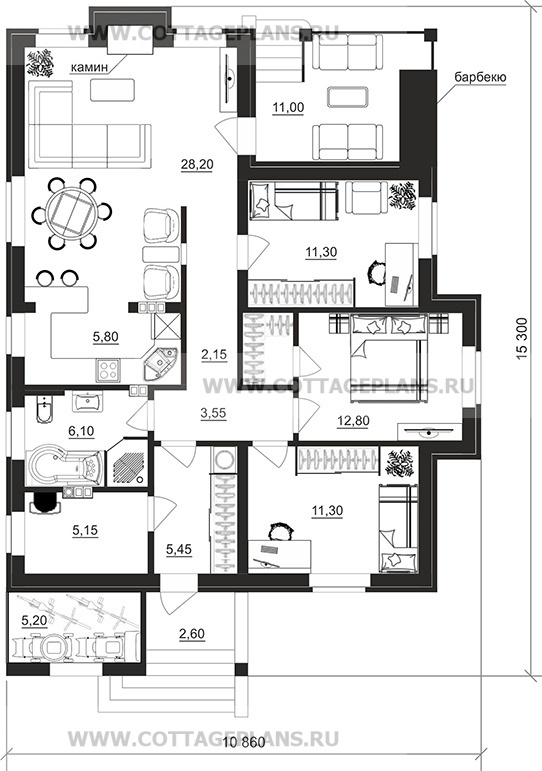 Поэтажные планы проект дома 700-09 общ. площадь 91,80 м2