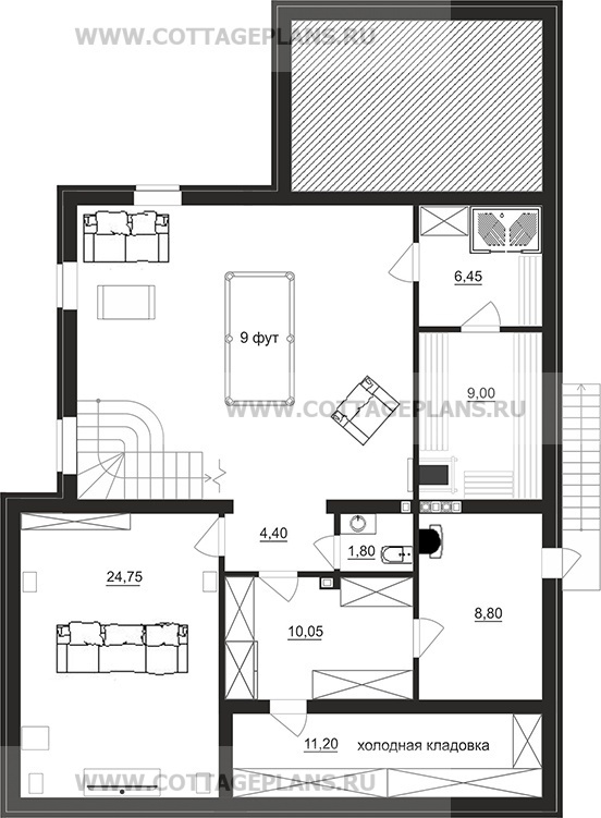 Поэтажные планы проект дома 20-55 общ. площадь 324,00 м2