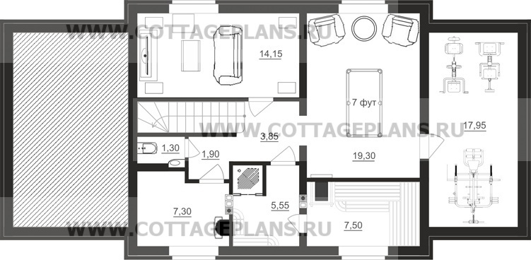 Поэтажные планы проект дома 71-35 общ. площадь 230,95 м2