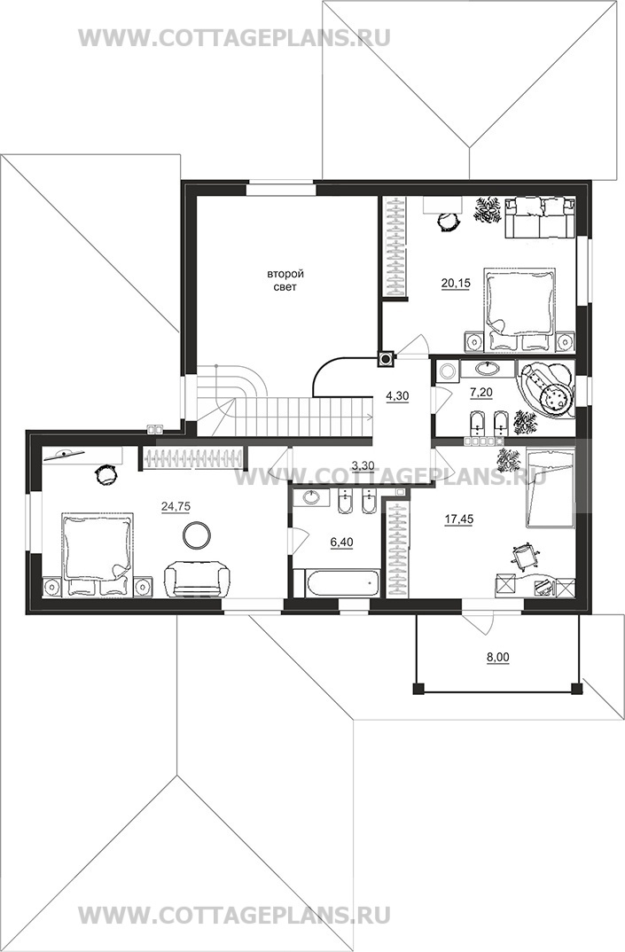 Поэтажные планы проект дома 97-70 общ. площадь 227,40 м2