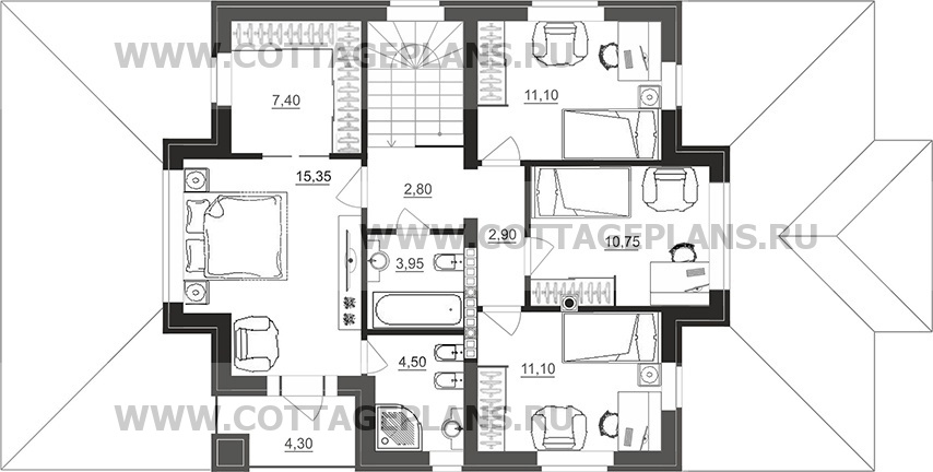 Поэтажные планы проект дома 71-83 общ. площадь 240,25 м2
