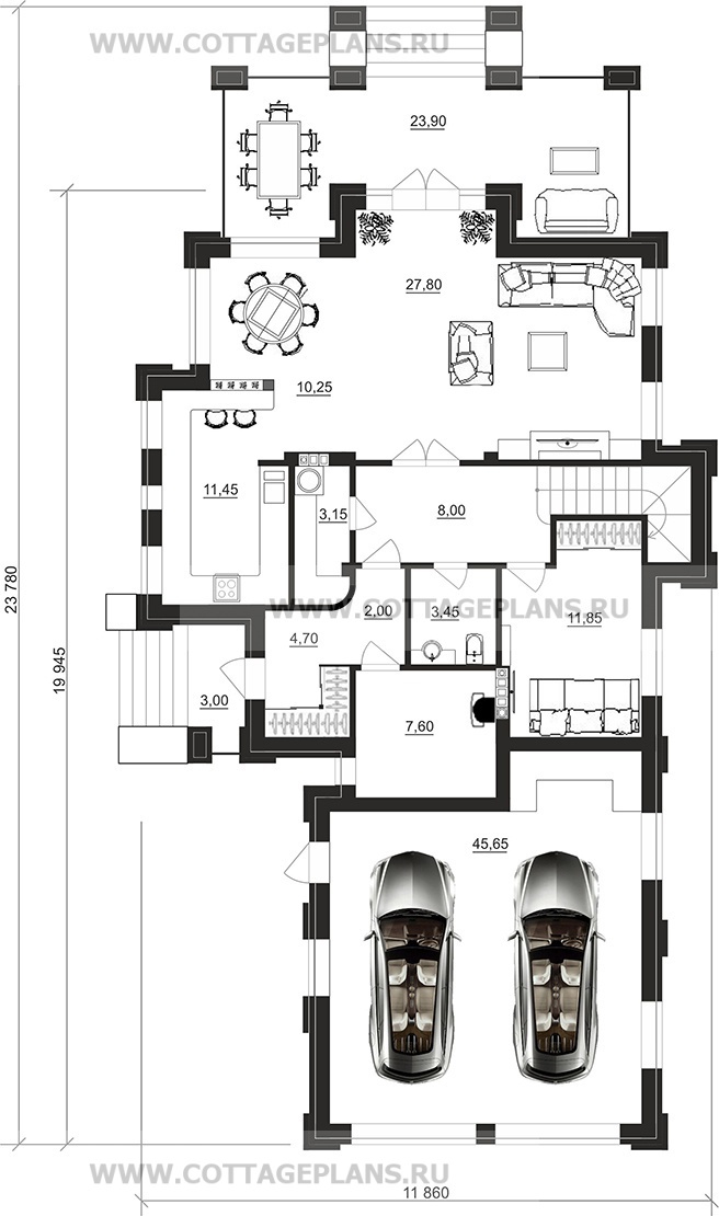 Поэтажные планы проект дома 100-84 общ. площадь 223,20 м2