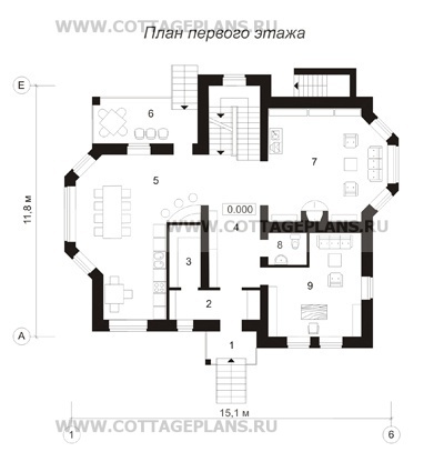 Поэтажные планы проект дома 33-91 общ. площадь 258,6м2