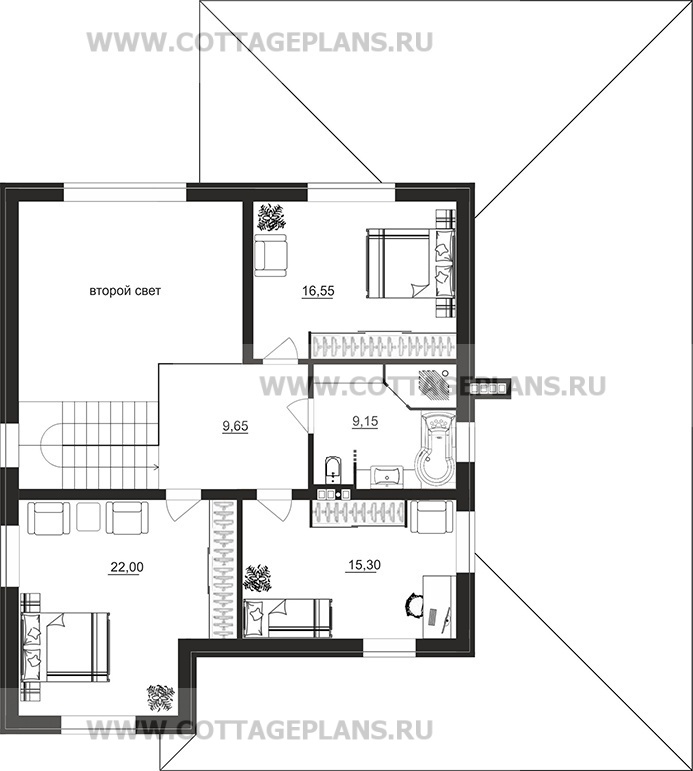 Поэтажные планы проект дома 206-88 общ. площадь 210,55 м2