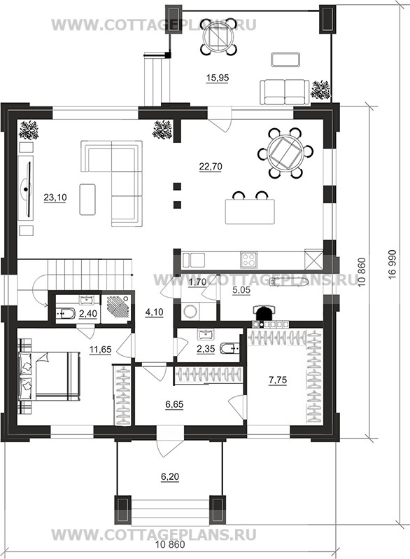 Поэтажные планы проект дома 106-47 общ. площадь 174,30м2