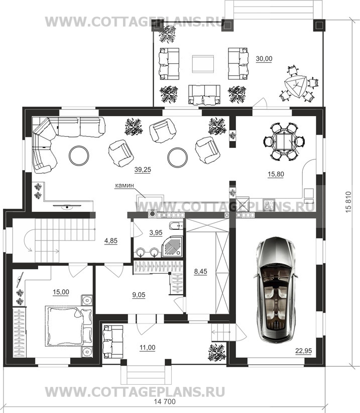 Поэтажные планы проект дома 17-62 общ. площадь 369,15 м2