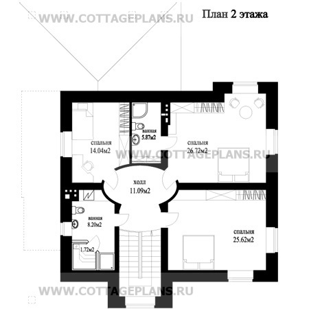 Поэтажные планы проект дома 59-52 общ. площадь 237,4 м2
