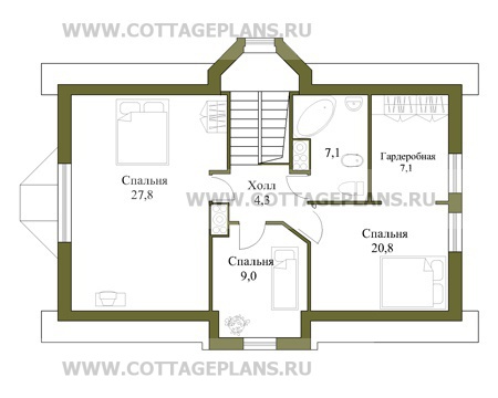 Поэтажные планы проект дома 50-58 общ. площадь 230,0м2