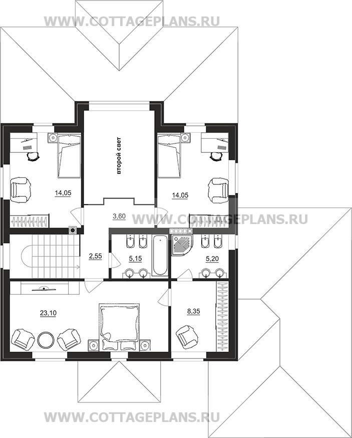 Поэтажные планы проект дома 98-10 общ. площадь 284,40 м2