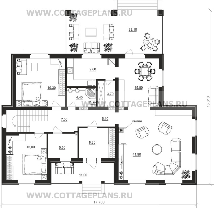 Поэтажные планы проект дома 24-54 общ. площадь 392,75 м2
