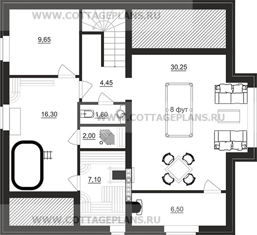Поэтажные планы проект дома 96-58 общ. площадь 231,00 м2