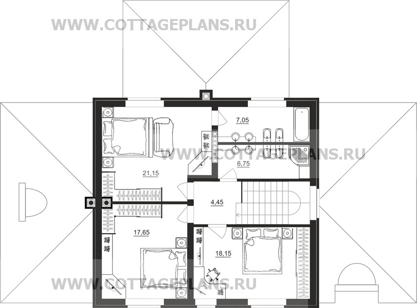 Поэтажные планы проект дома 71-28 общ. площадь 325,35 м2