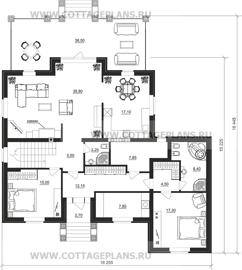 Поэтажные планы проект дома 71-78 общ. площадь 387,60м2