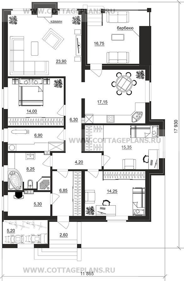 Поэтажные планы проект дома 700-07 общ. площадь 122,95 м2