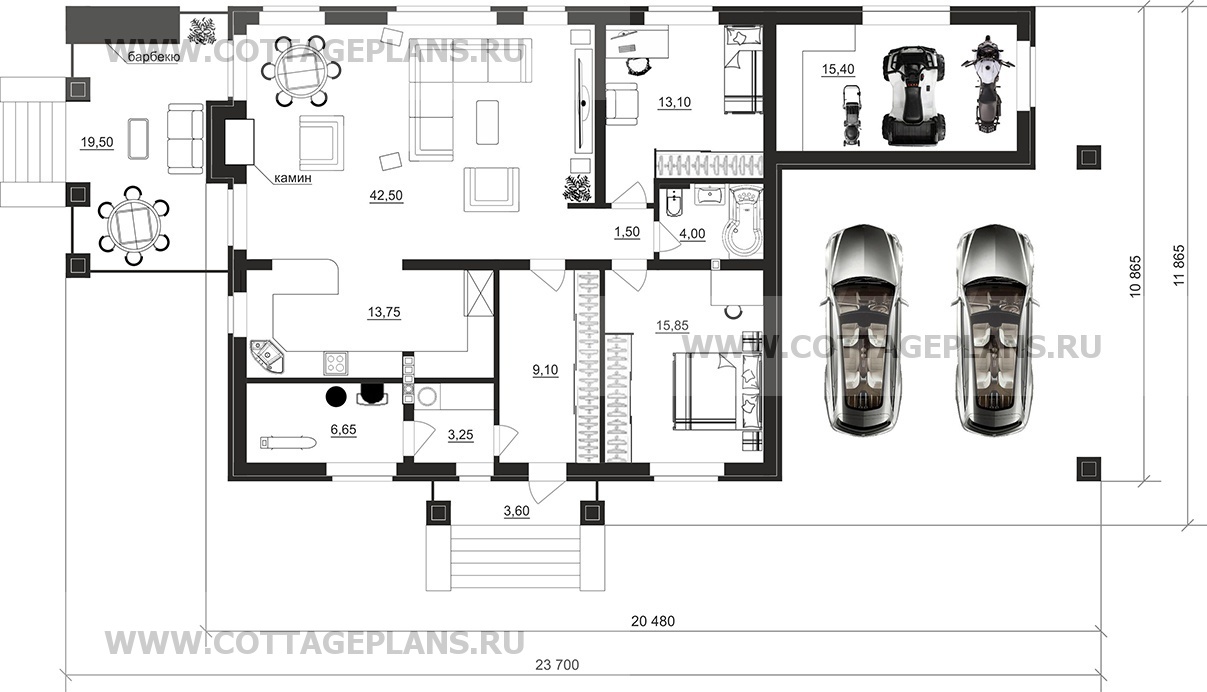 Поэтажные планы проект дома 702-07 общ. площадь 126,80 м2