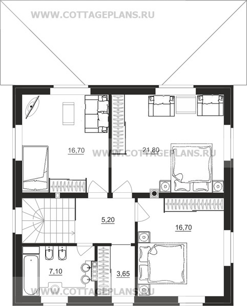 Поэтажные планы проект дома 20-24 общ. площадь 141,70 м2