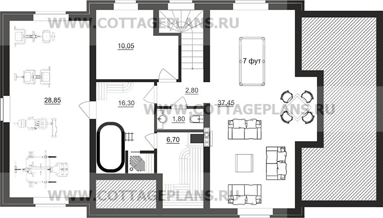 Поэтажные планы проект дома 71-93 общ. площадь 270,10 м2