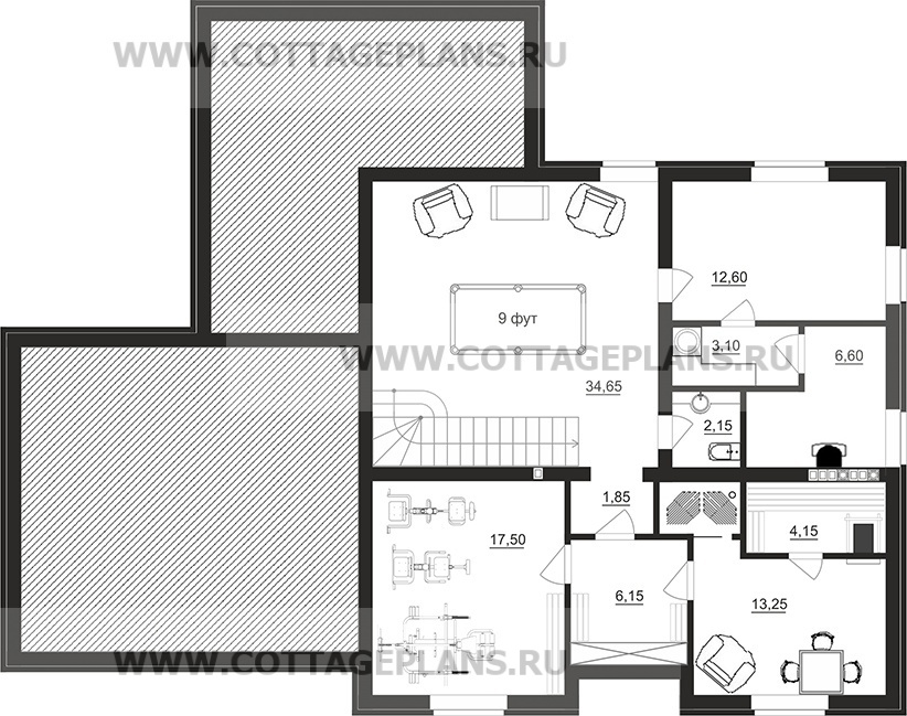 Поэтажные планы проект дома 28-17 общ. площадь 242,85 м2