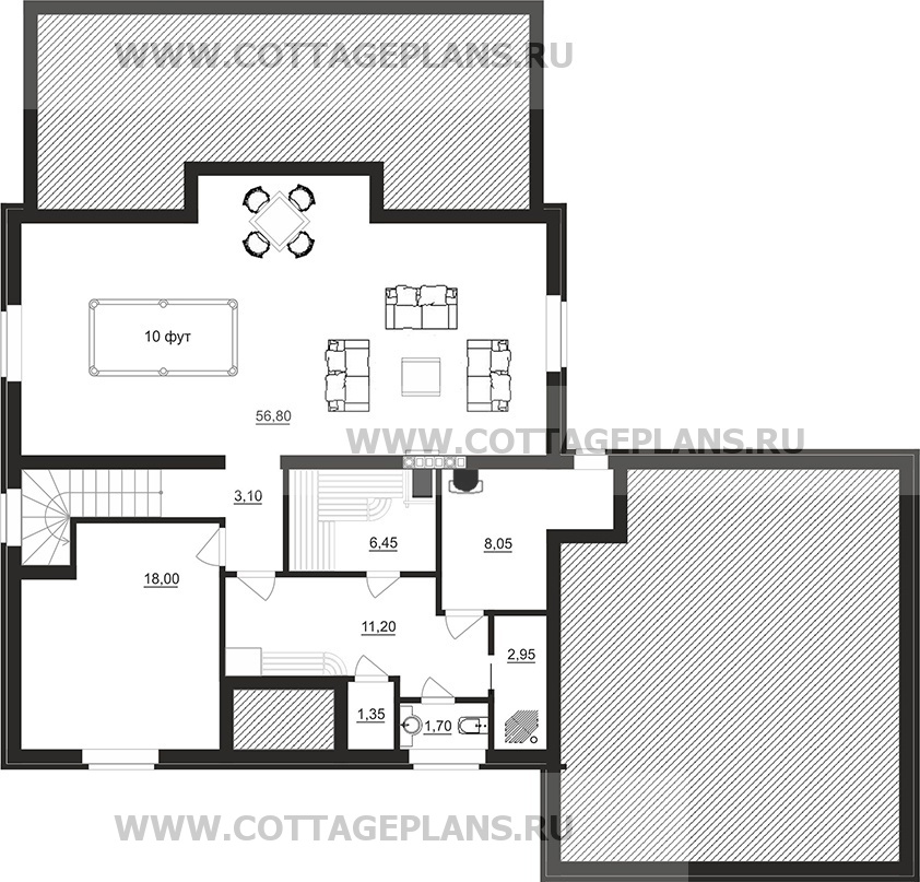 Поэтажные планы проект дома 78-14 общ. площадь 365,40м2