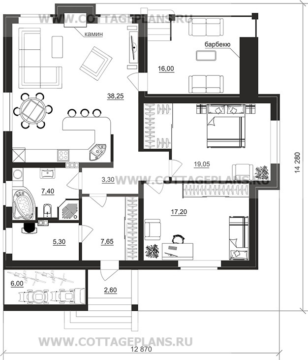 Поэтажные планы проект дома 900-32 общ. площадь 98,55 м2
