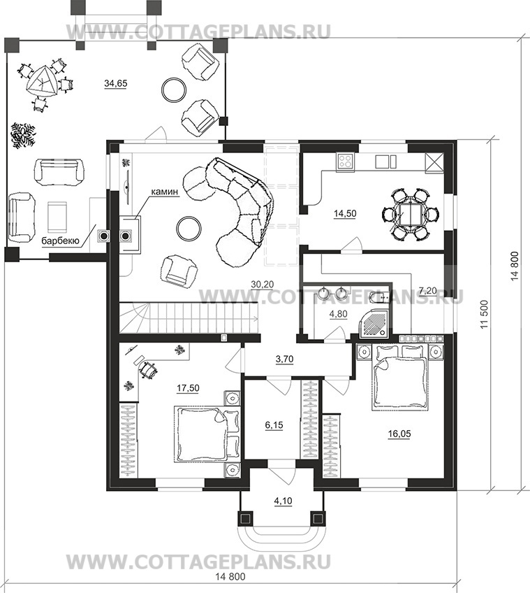 Поэтажные планы проект дома 08-16 общ. площадь 203,35 м2