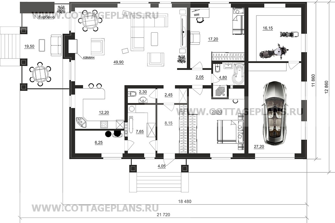 Поэтажные планы проект дома 702-11 общ. площадь 176,80м2