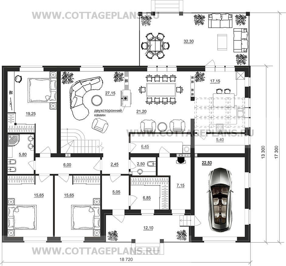 Поэтажные планы проект дома 77-37 общ. площадь 267,95 м2