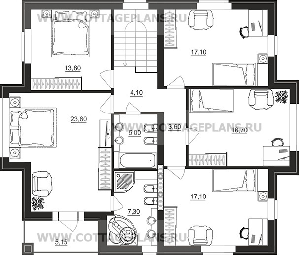 Поэтажные планы проект дома 71-87 общ. площадь 300,85 м2
