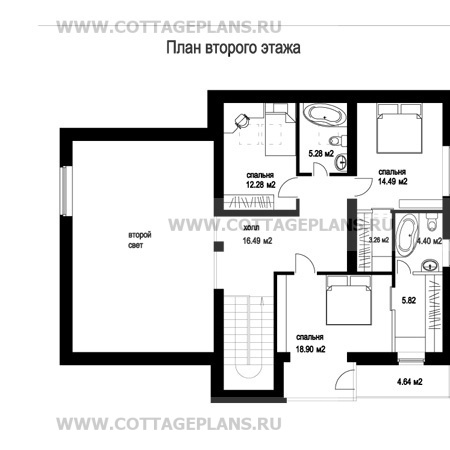 Поэтажные планы проект дома 59-59 общ. площадь 209,74 м2