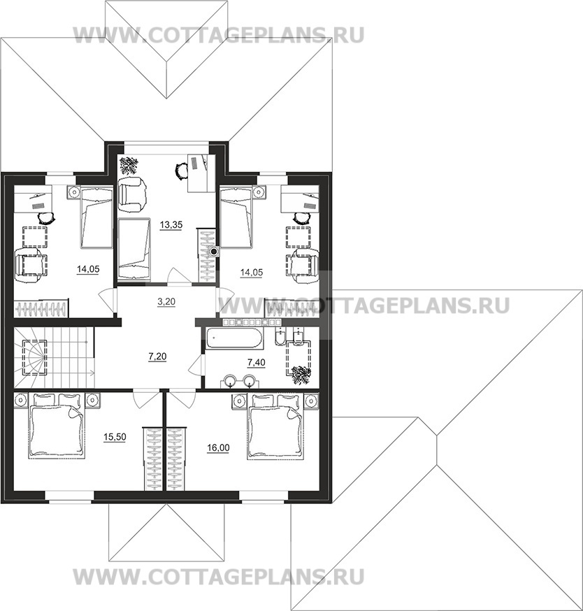 Поэтажные планы проект дома 98-92 общ. площадь 321,20 м2