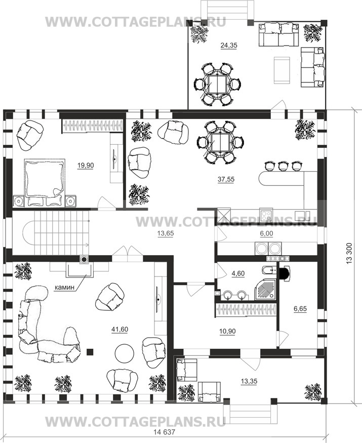 Поэтажные планы проект дома 88-94 общ. площадь 267,05 м2