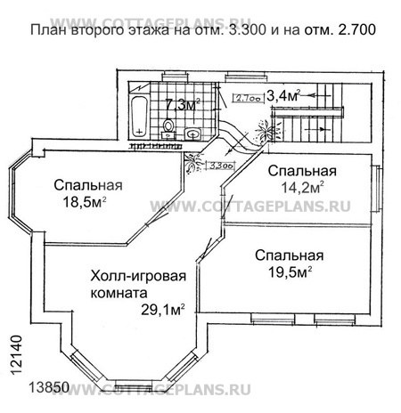 Поэтажные планы проект дома 31-65 общ. площадь 291,7м2