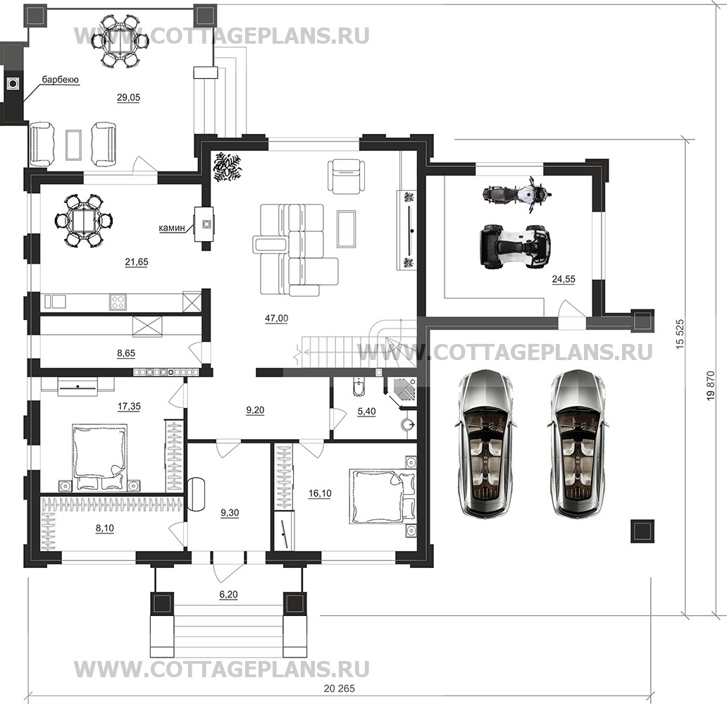 Поэтажные планы проект дома 203-98 общ. площадь 415,0 м2
