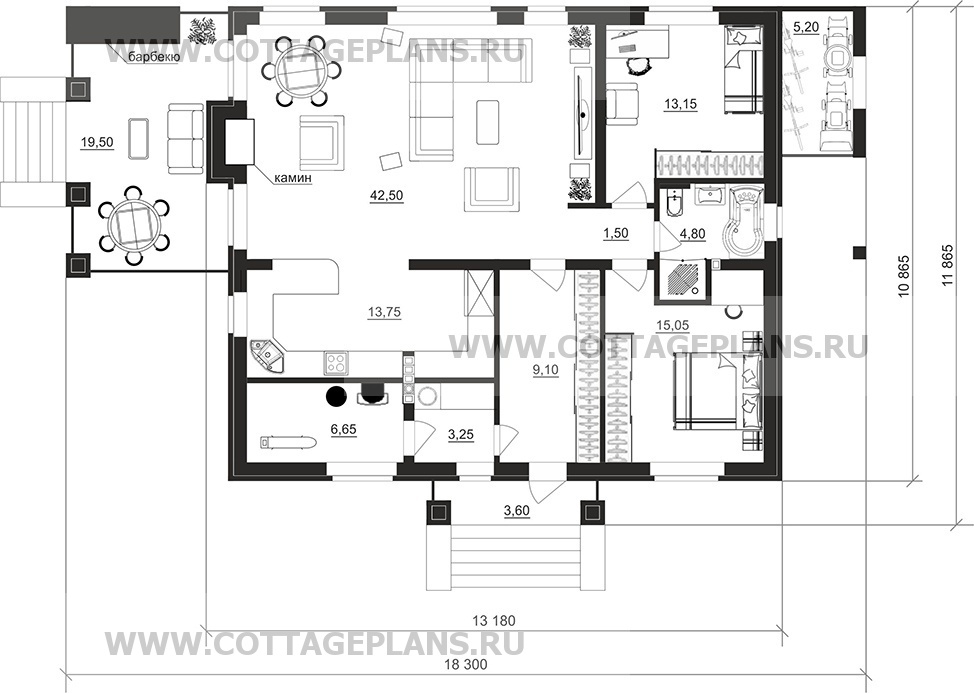 Поэтажные планы проект дома 900-61 общ. площадь 111,55м2