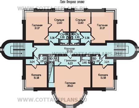 Поэтажные планы проект дома 59-74 общ. площадь 698 м2