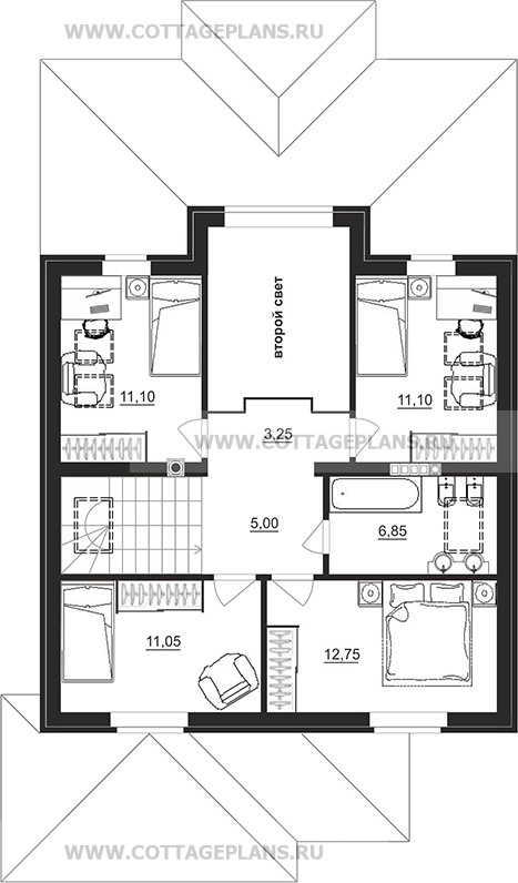 Поэтажные планы проект дома 200-00 общ. площадь 139,85 м2