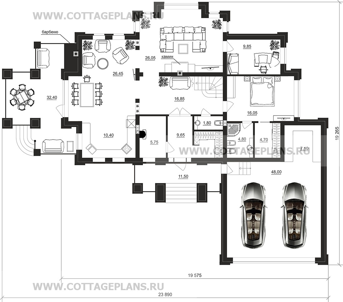 Поэтажные планы проект дома 200-33 общ. площадь 313,50 м2