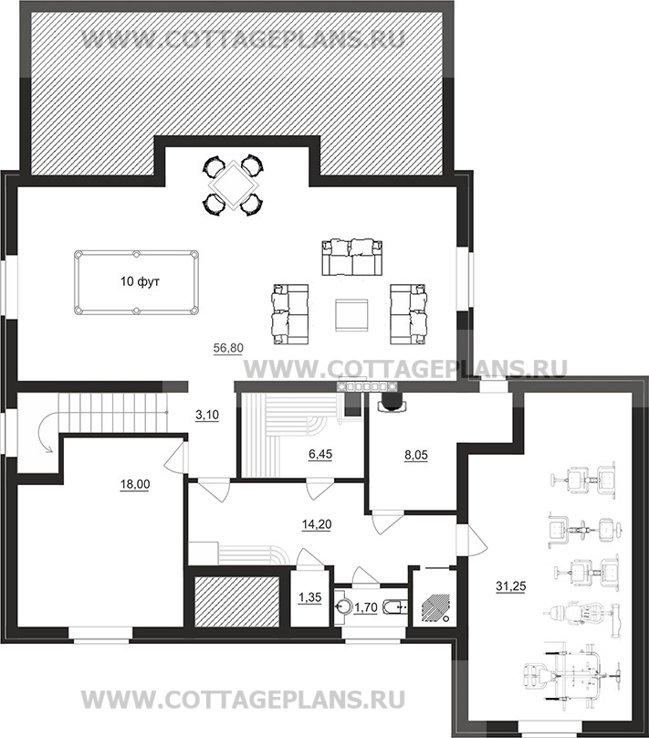 Поэтажные планы проект дома 78-87 общ. площадь 388,15 м2