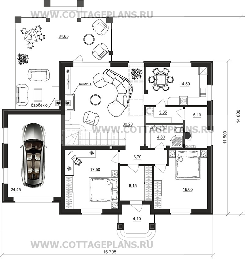 Поэтажные планы проект дома 95-13 общ. площадь 198,75 м2