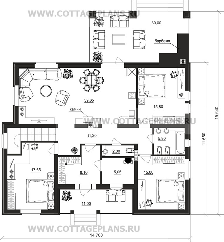 Поэтажные планы проект дома 13-08 общ. площадь 236,35 м2
