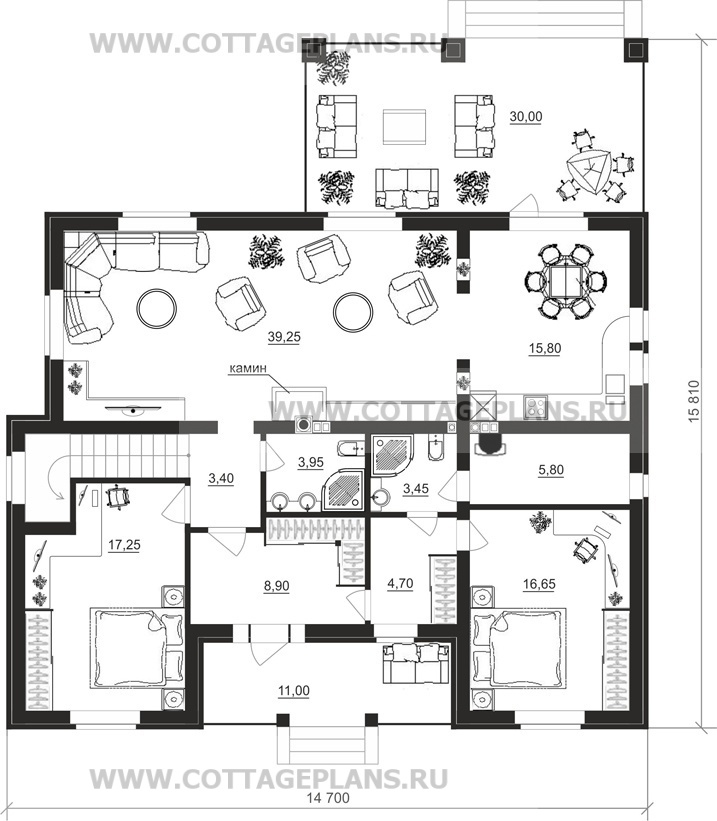 Поэтажные планы проект дома 23-08 общ. площадь 236,35 м2