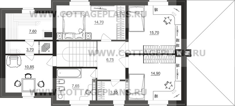 Поэтажные планы проект дома 71-37 общ. площадь 258,45 м2